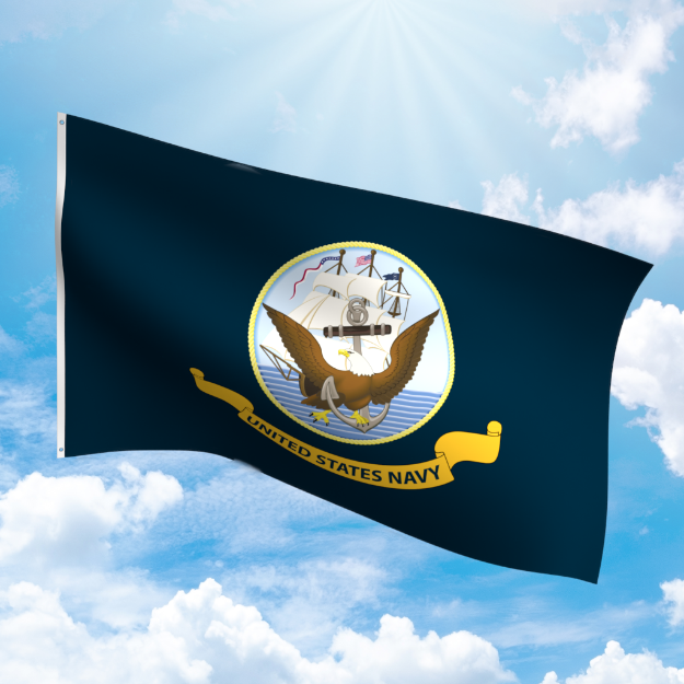 Picture of Navy Nylon Flags - Outdoors