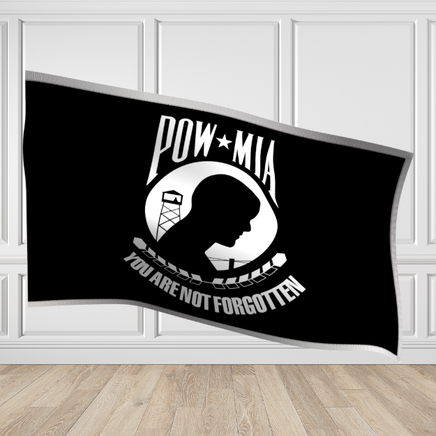 Picture of POW/MIA Nylon Flags - Pole Sleeve & Fringe