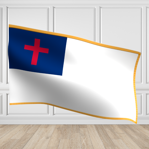 Picture of Christian Indoor Flag- Pole Hem Sleeve & Fringe