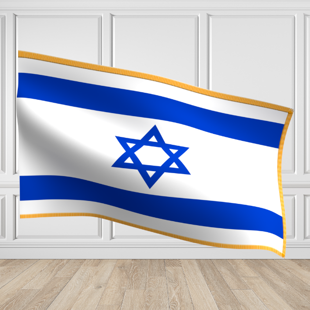 Picture of Israel (Zion) Indoor Flag-Pole Hem Sleeve & Fringe
