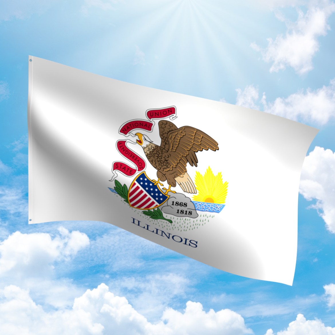 Picture of ILLINOIS POLYESTER FLAG