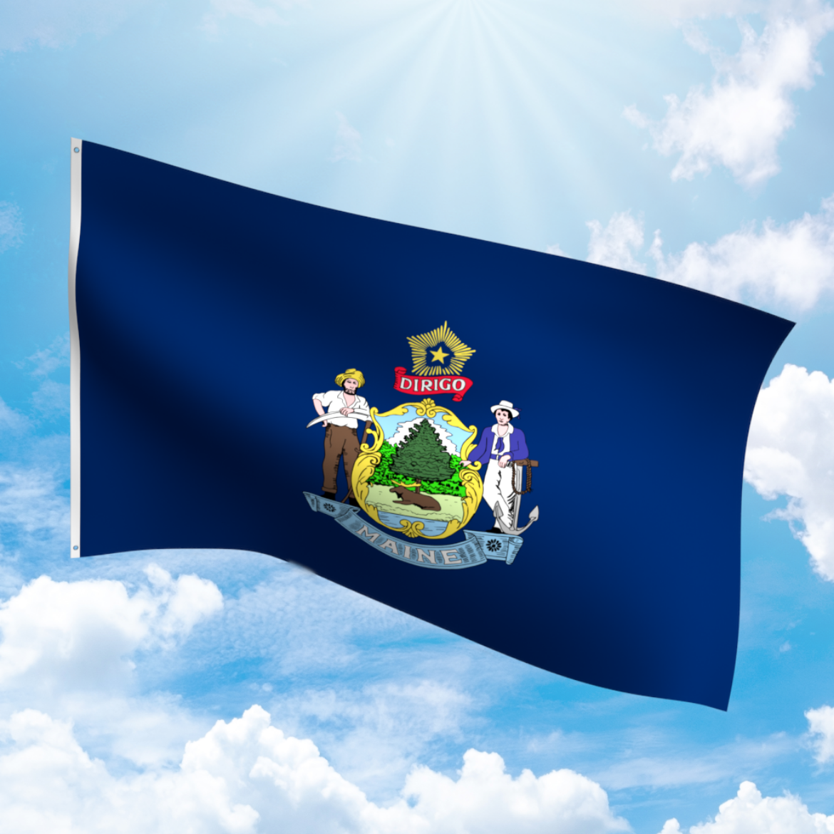 Picture of MAINE POLYESTER FLAG